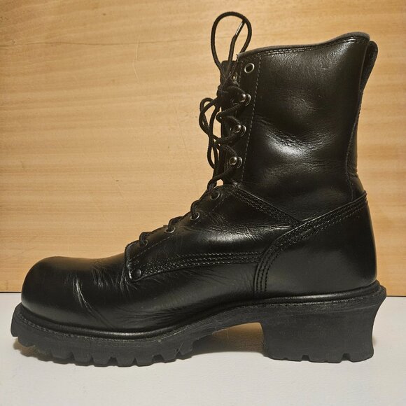 Black Leather Lace-Up Boots main image 4